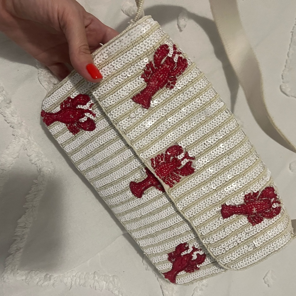 Viral Lobster beaded bag